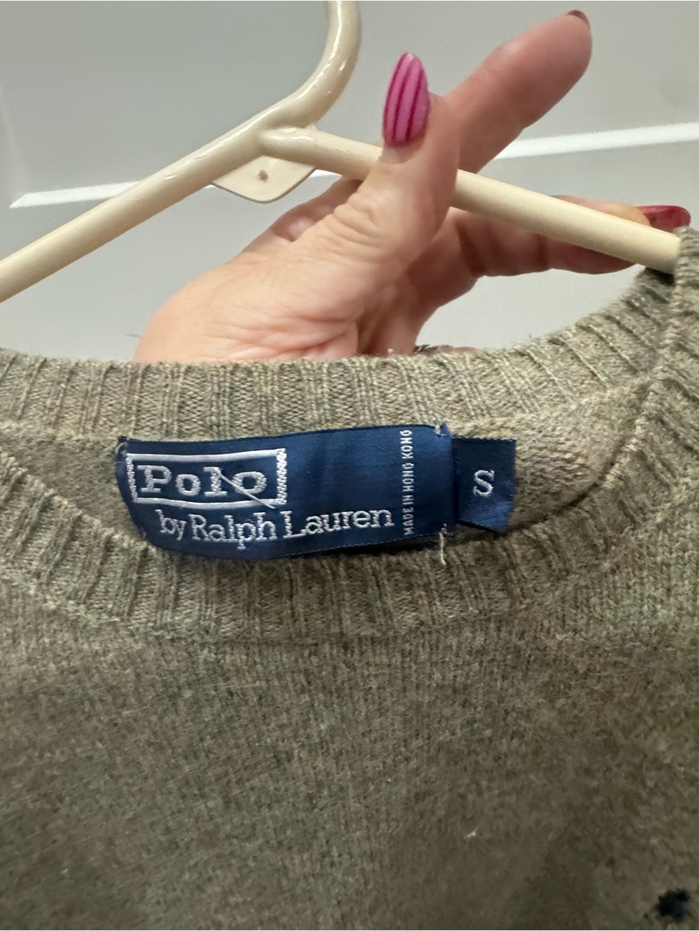 Ralph Lauren Crewneck Sweater in Olive Green - Picture 3 of 4